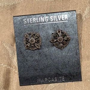 NWT Sterling silver marcasite earrings